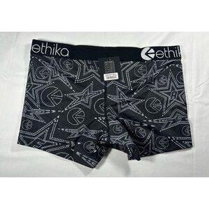 NEW Women’s Ethika The Staple Boyshort Boxers, Black Sz M